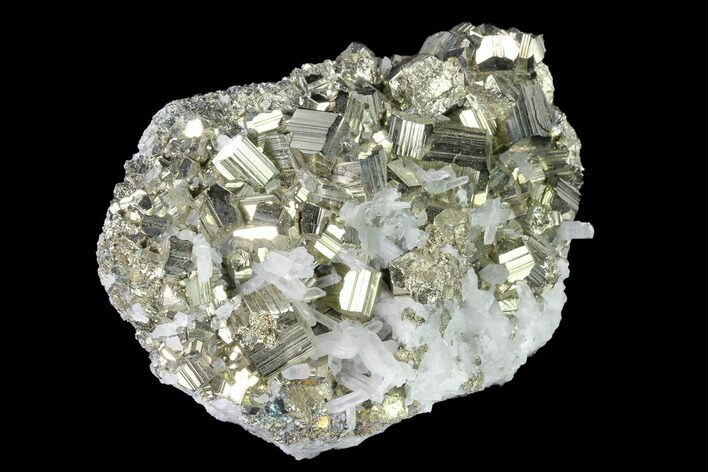 Pyrite and Quartz Crystal Association - Peru #142652